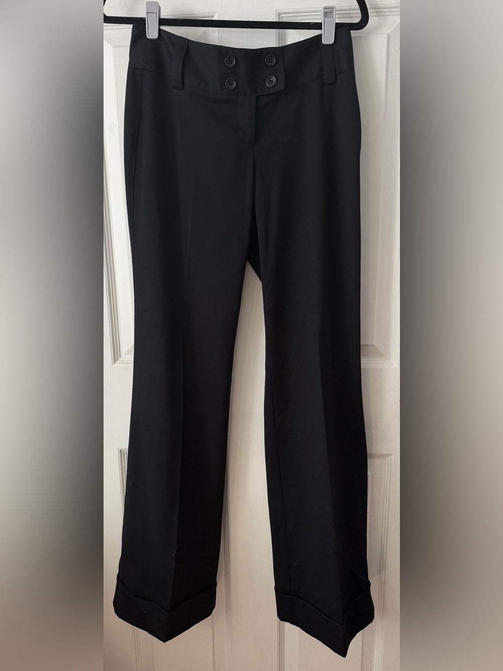 Body by Victoria Black Low Rise Flare Trouser Pants Size 4